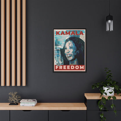 Kamala for Freedom: Matte Canvas, Framed (Multi-color)