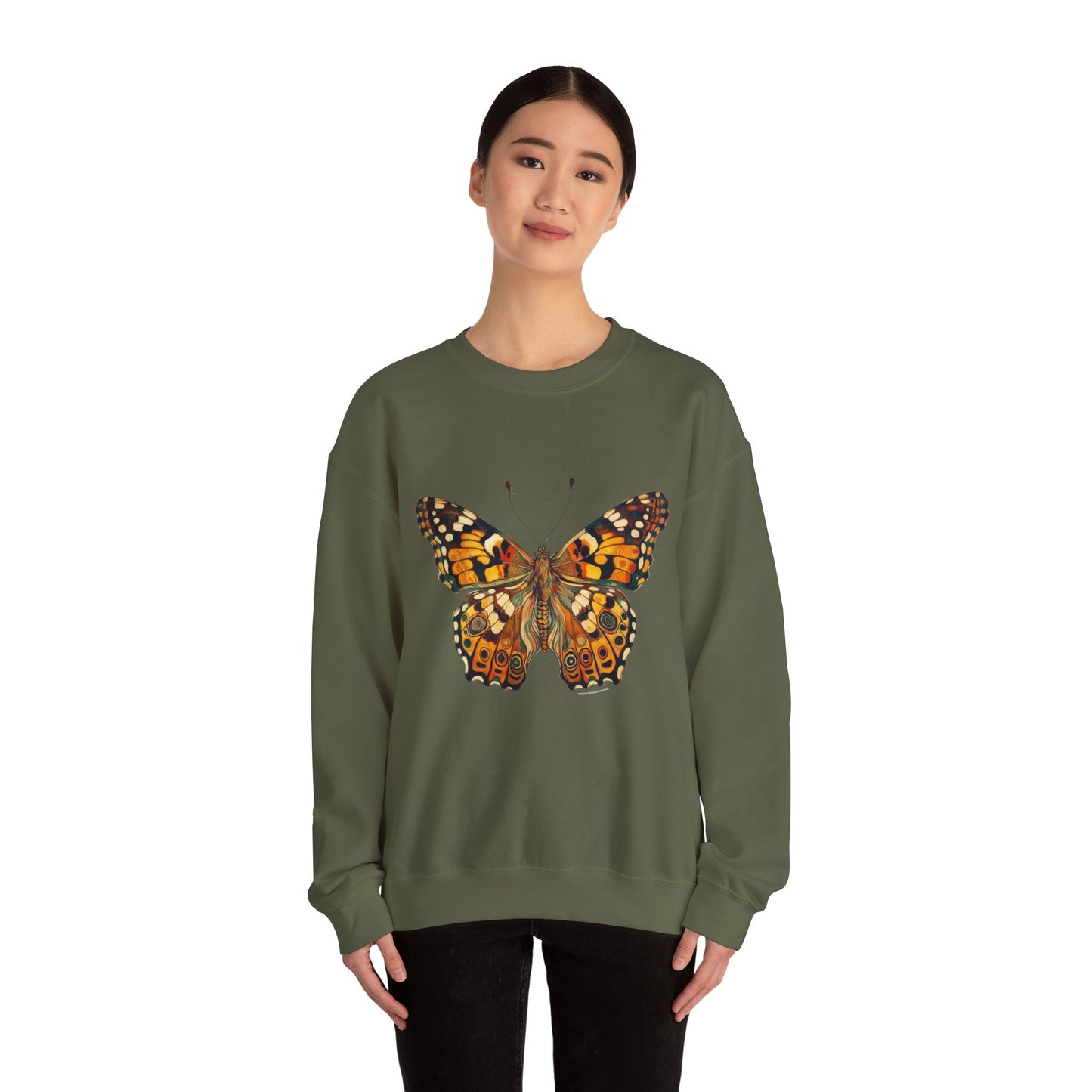 Butterfly by GooRooV MFG. Print Unisex Crewneck Sweatshirt, Cozy Gift Fashion, Casual Outfit, Eco-Friendly Apparel