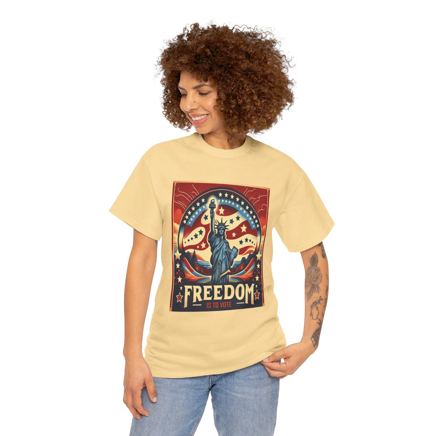 Freedom Is To Vote: Unisex Heavy Cotton Tee