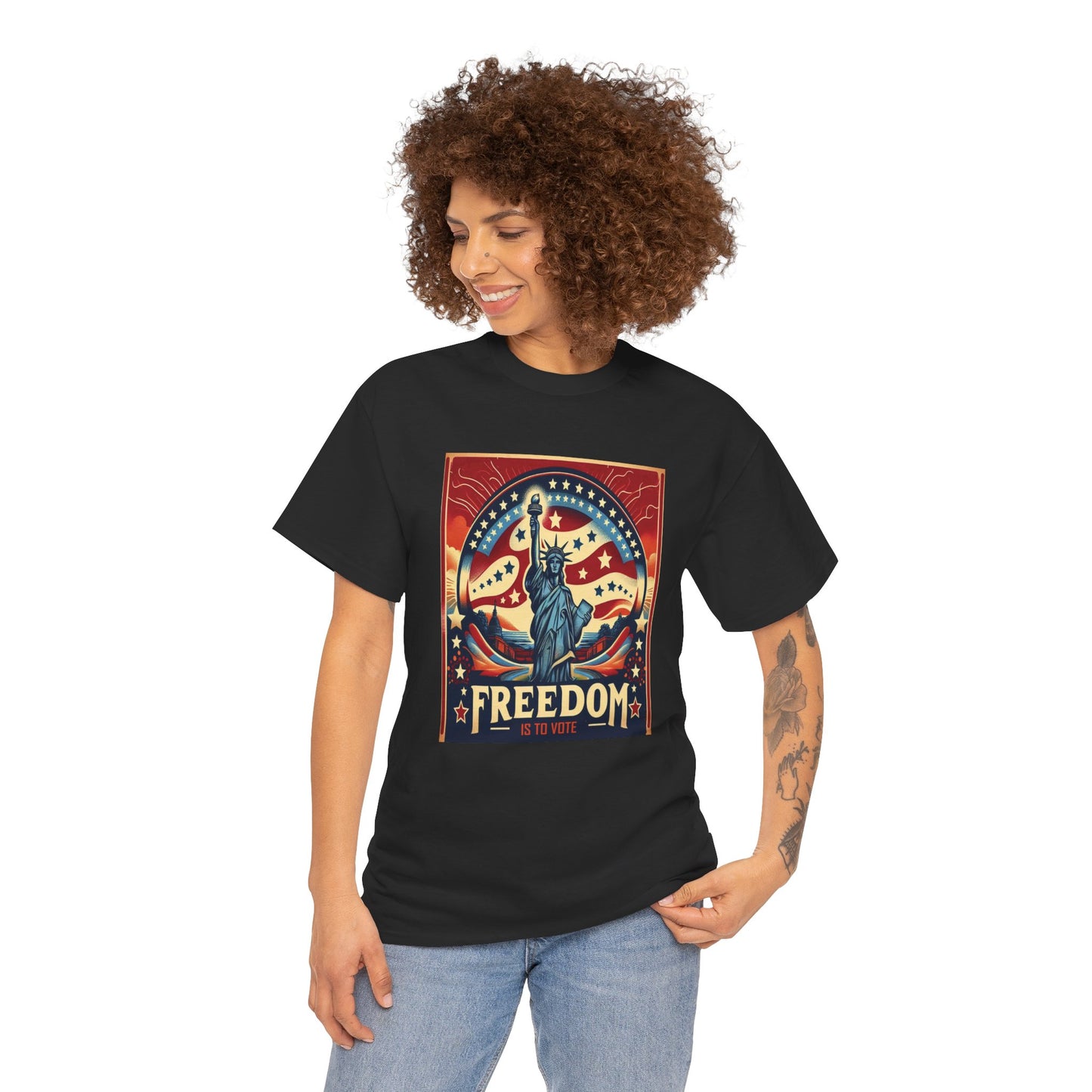 Freedom Is To Vote: Unisex Heavy Cotton Tee