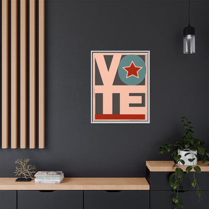 VOTE: Matte Canvas, Framed (Multi-color)