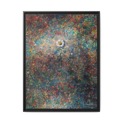 GooRooV Daisy Matte Canvas, Framed (Multi-color)