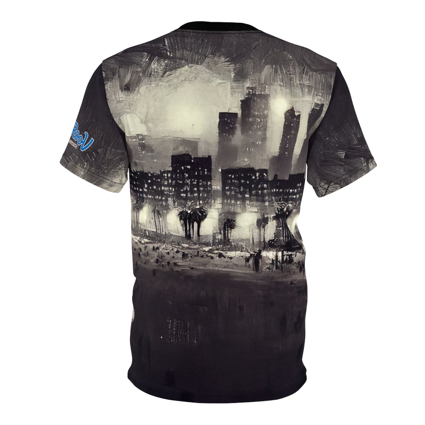 Tee - Santa Monica Beach Night Lights Unisex Cut & Sew Shirt