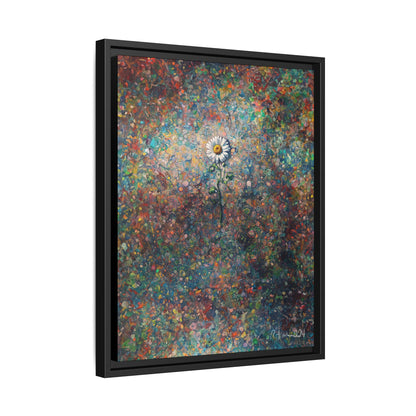 GooRooV Daisy Matte Canvas, Framed (Multi-color)