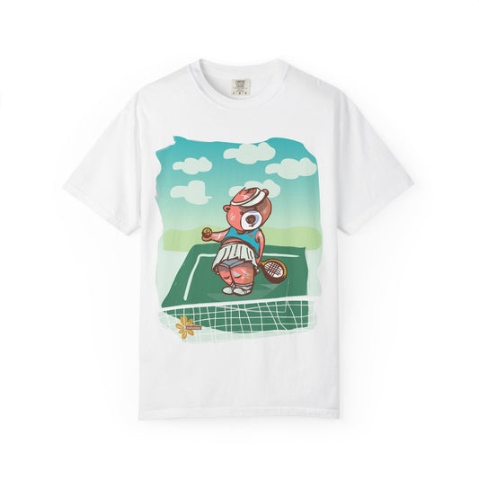 Tennis Anyone? Madison Bear - Fun Retro T-Shirt for Kids & Adults, Cute Gift for Sports Lovers, Perfect for Summer Days, Casual Wear,