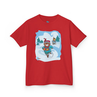 Snow Day Kids Madison Bear TShirt - Cute Children's Graphic Tee, Winter Wonderland Children's Shirt, Kids Holiday Gift, Children's Bear