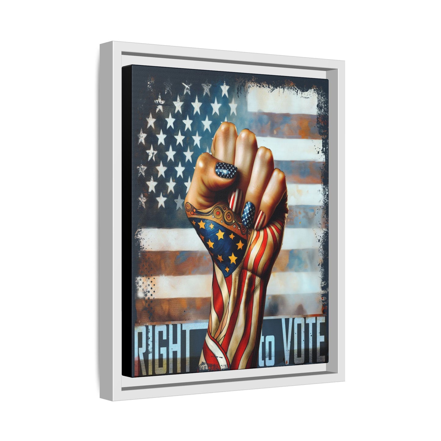 Right To Vote: Matte Canvas, Framed (Multi-color)