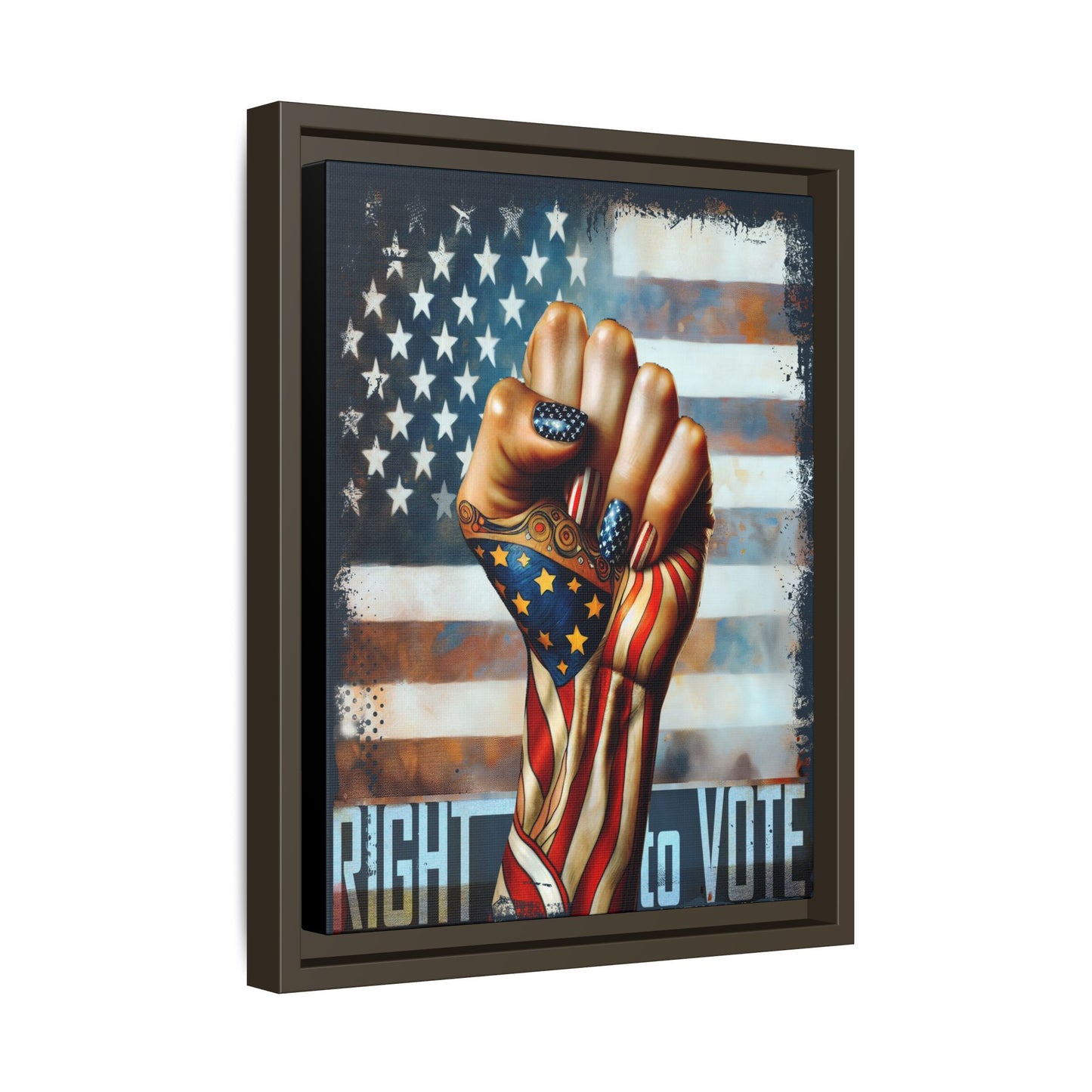 Right To Vote: Matte Canvas, Framed (Multi-color)