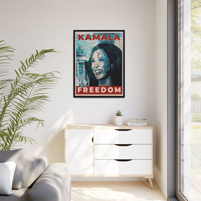 Kamala for Freedom: Matte Canvas, Framed (Multi-color)