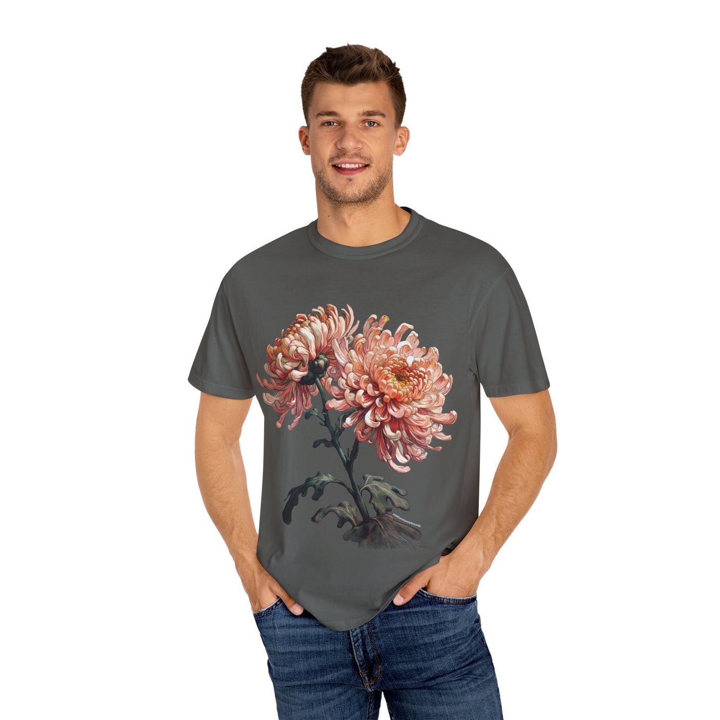 Chrysanthemum - Rose Dragon Floral Graphic Tee, Vintage Inspired T-Shirt, Nature Lover's Top, Gift for Gardeners, Petal Print Shirt, Unisex