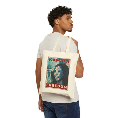 Kamala for Freedom: Cotton Canvas Tote Bag