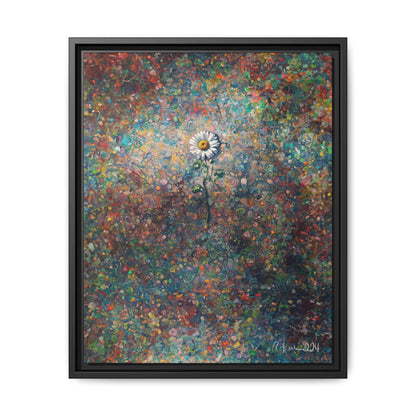 GooRooV Daisy Matte Canvas, Framed (Multi-color)