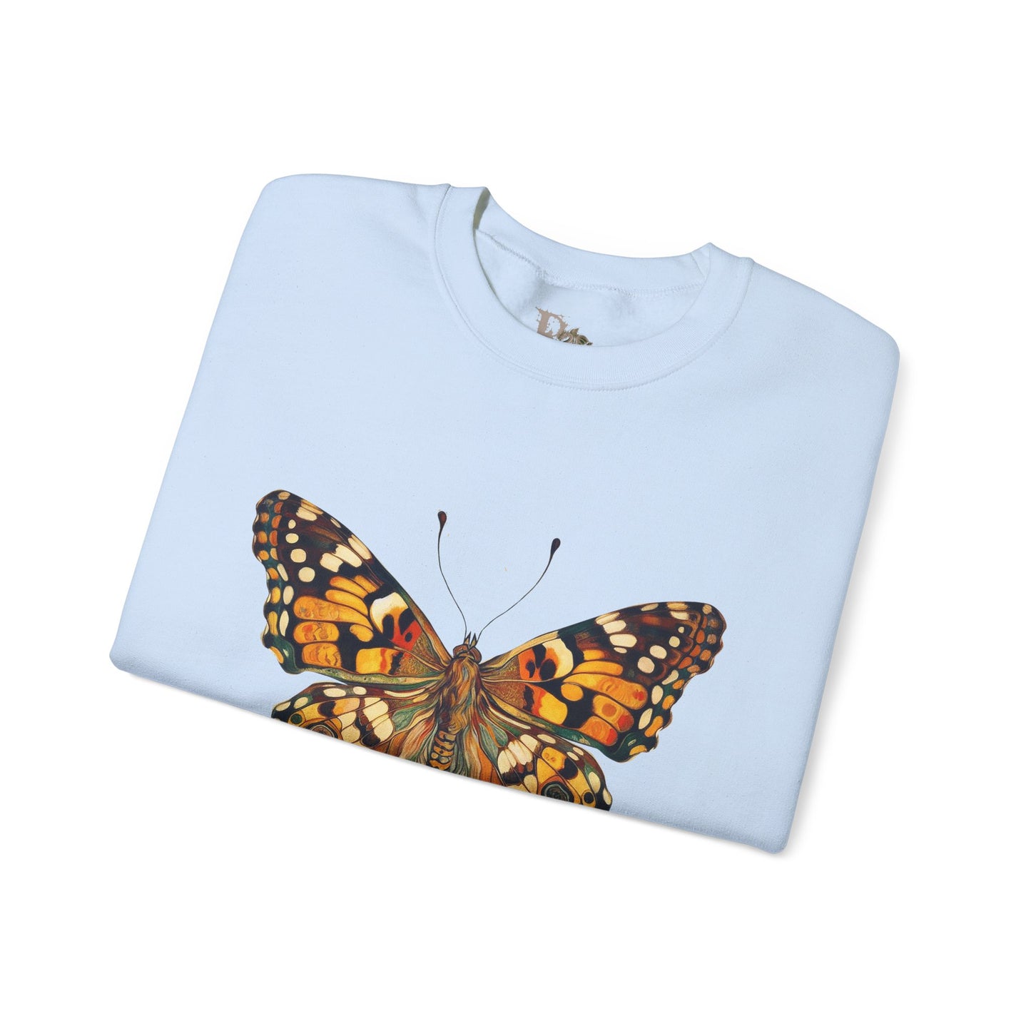 Butterfly Rose Dragon by GooRooV MFG. Print Unisex Crewneck Sweatshirt, Cozy Gift Fashion, Casual Outfit, Eco-Friendly Apparel