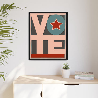 VOTE: Matte Canvas, Framed (Multi-color)