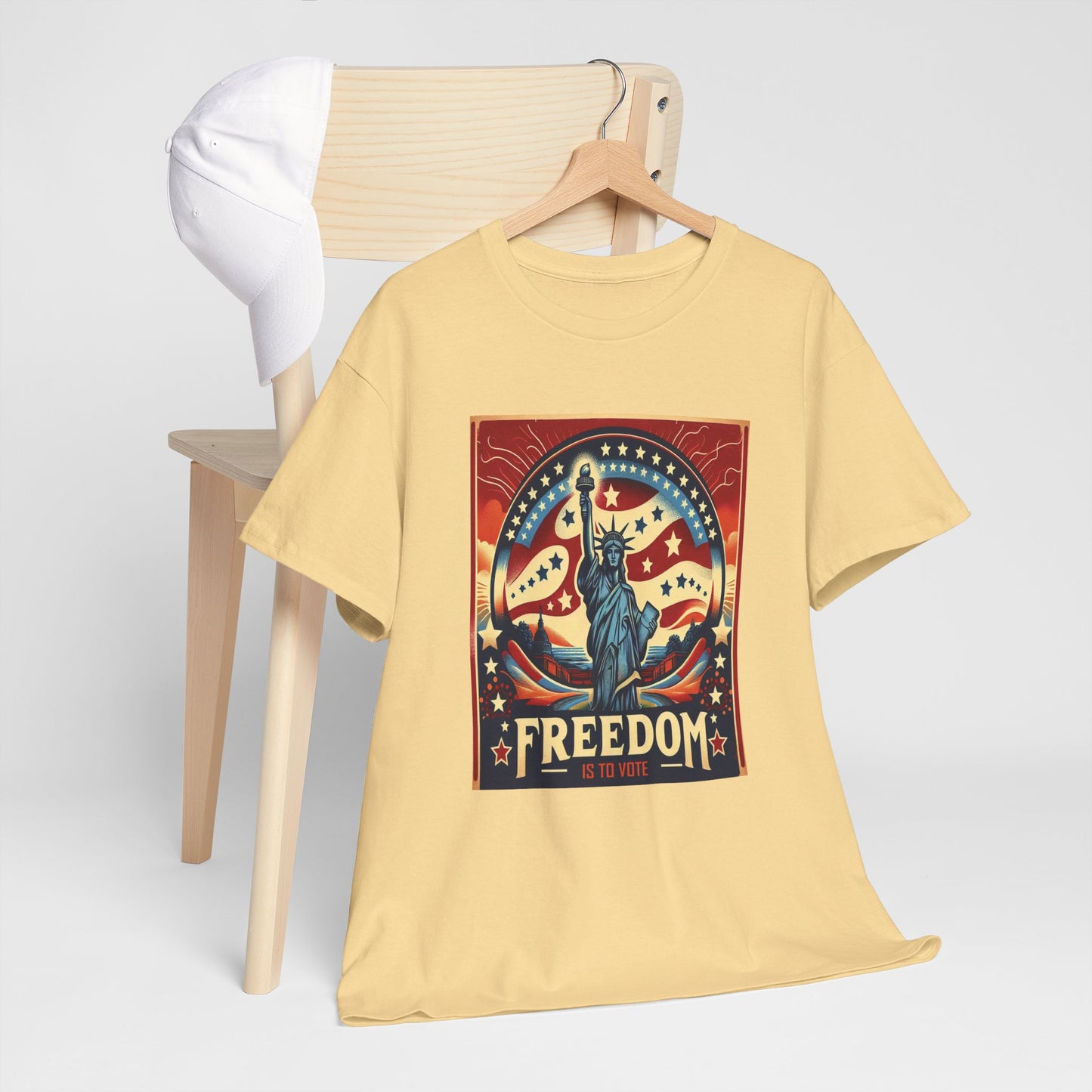 Freedom Is To Vote: Unisex Heavy Cotton Tee