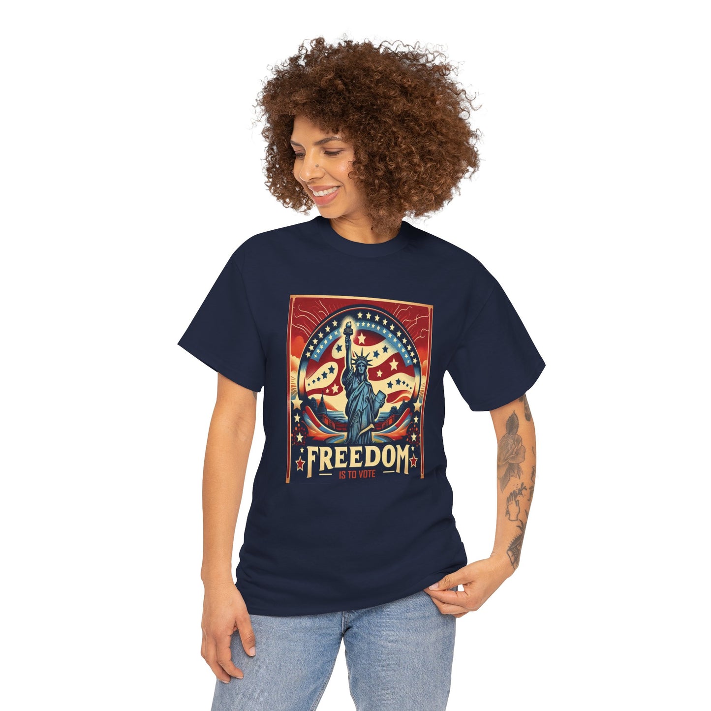 Freedom Is To Vote: Unisex Heavy Cotton Tee