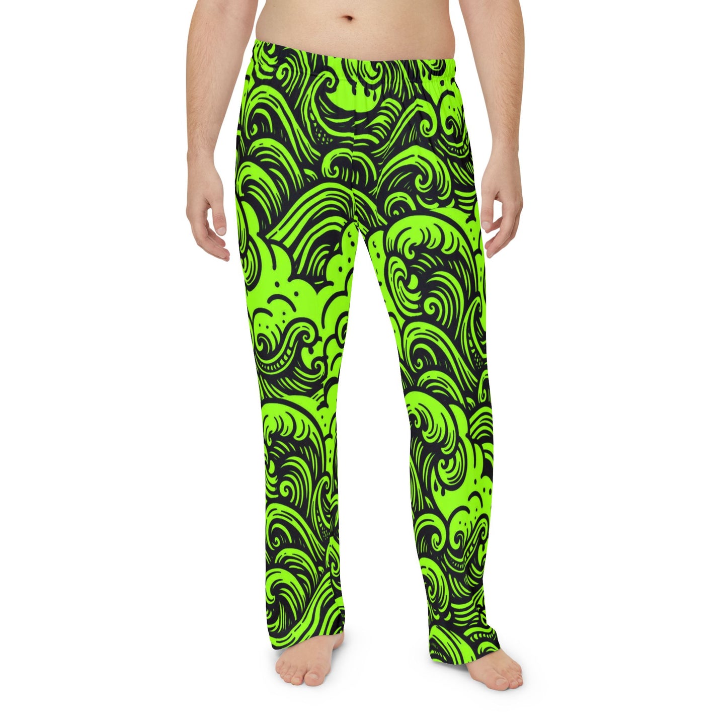Pajama Pants - Glow Waves Design