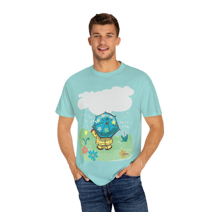 Playful Rainy Day T-Shirt | Unisex Garment-Dyed Tee | Perfect for Spring, Rainy Days, Gift for Nature Lovers, Casual Wear, Fun Designs