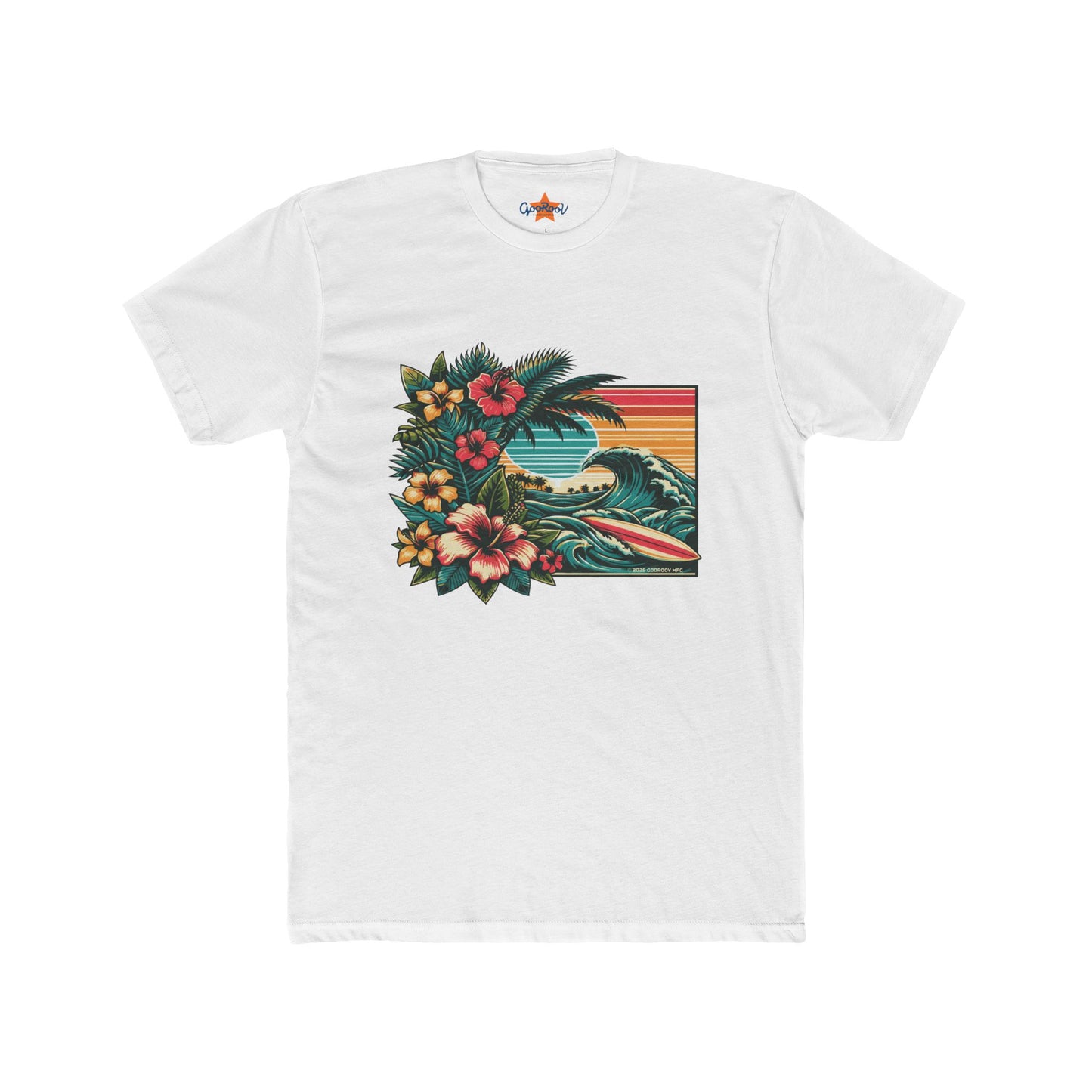 Tropical Wave Graphic Tee | Perfect for Summer Vibes, Beach Days, Casual Wear, Gift for Surfers, Eco-Friendly Apparel