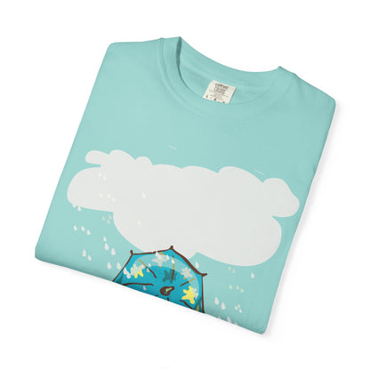 Playful Rainy Day T-Shirt | Unisex Garment-Dyed Tee | Perfect for Spring, Rainy Days, Gift for Nature Lovers, Casual Wear, Fun Designs