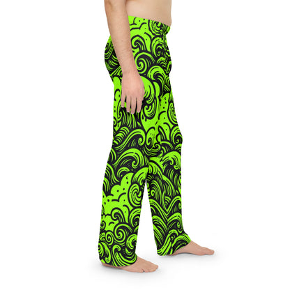 Pajama Pants - Glow Waves Design