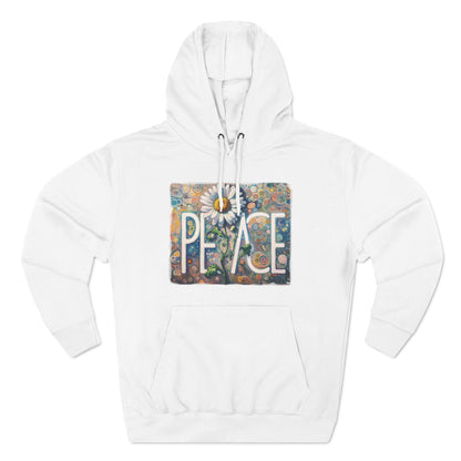 PEACE: Three-Panel Fleece Hoodie