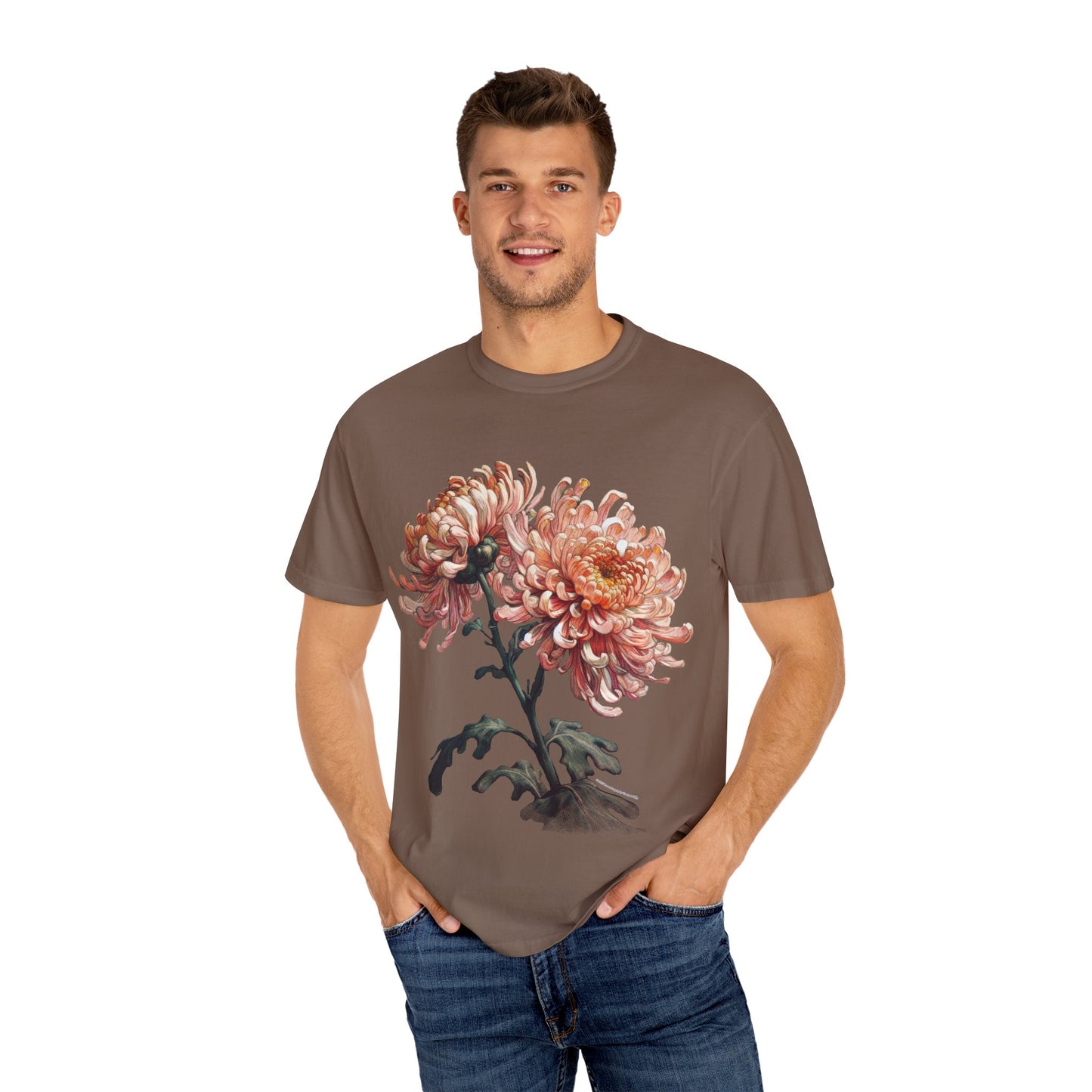 Chrysanthemum - Rose Dragon Floral Graphic Tee, Vintage Inspired T-Shirt, Nature Lover's Top, Gift for Gardeners, Petal Print Shirt, Unisex