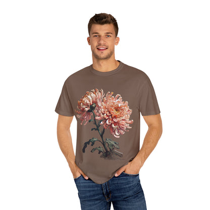 Chrysanthemum - Rose Dragon Floral Graphic Tee, Vintage Inspired T-Shirt, Nature Lover's Top, Gift for Gardeners, Petal Print Shirt, Unisex