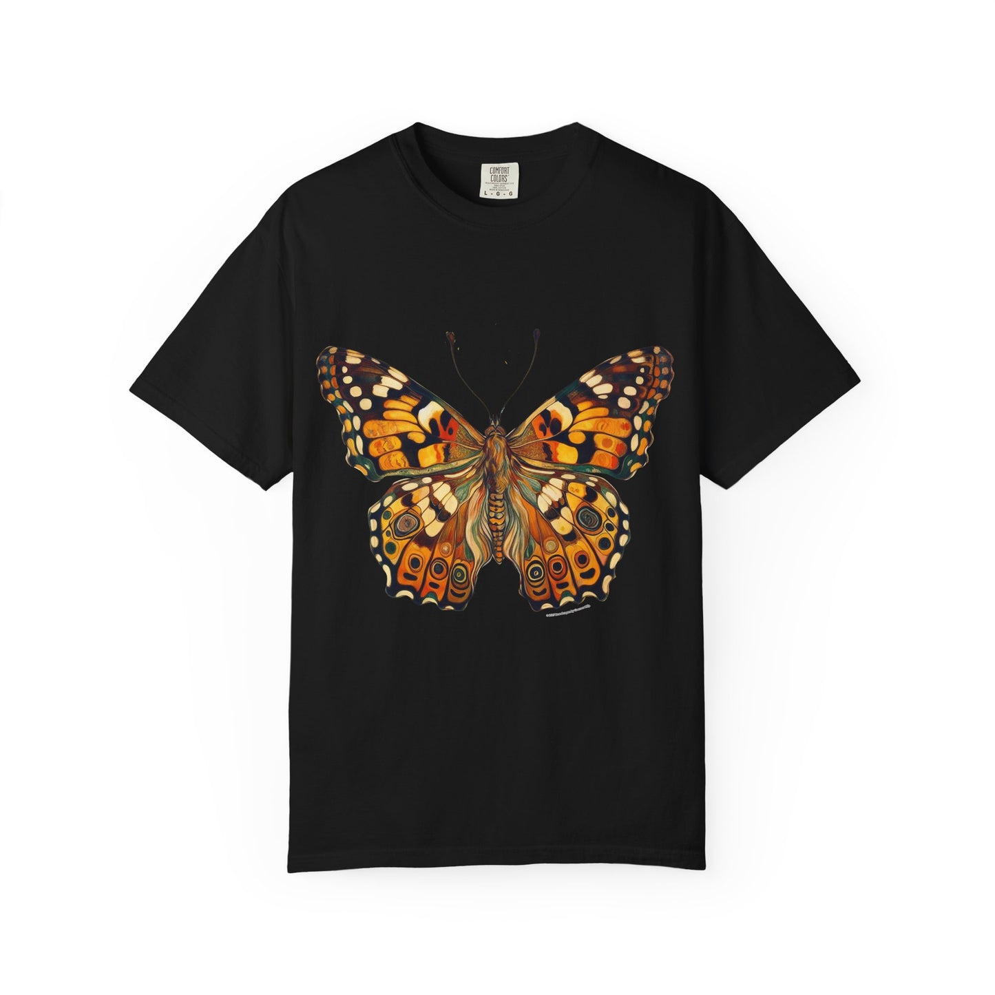 Butterfly Rose Dragon Art by GooRooV Mfg. Unisex Garment-Dyed T-shirt, Boho Style Shirt, Eco-Friendly Clothing, Perfect Gift for Her