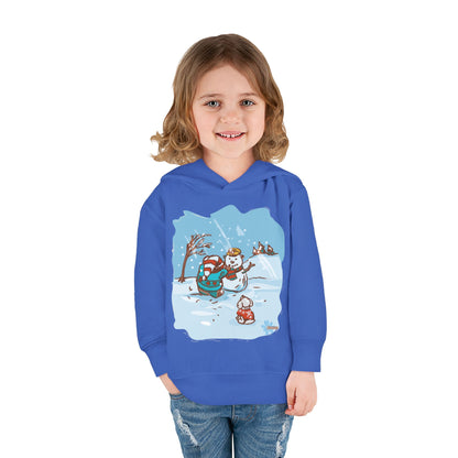Kid's Madison Bear Whimsical Winter Toddler Hoodie with Snowman Design, Cute Pullover for Kids, Holiday Gift, Cozy Winter Wear, Festive Outfit