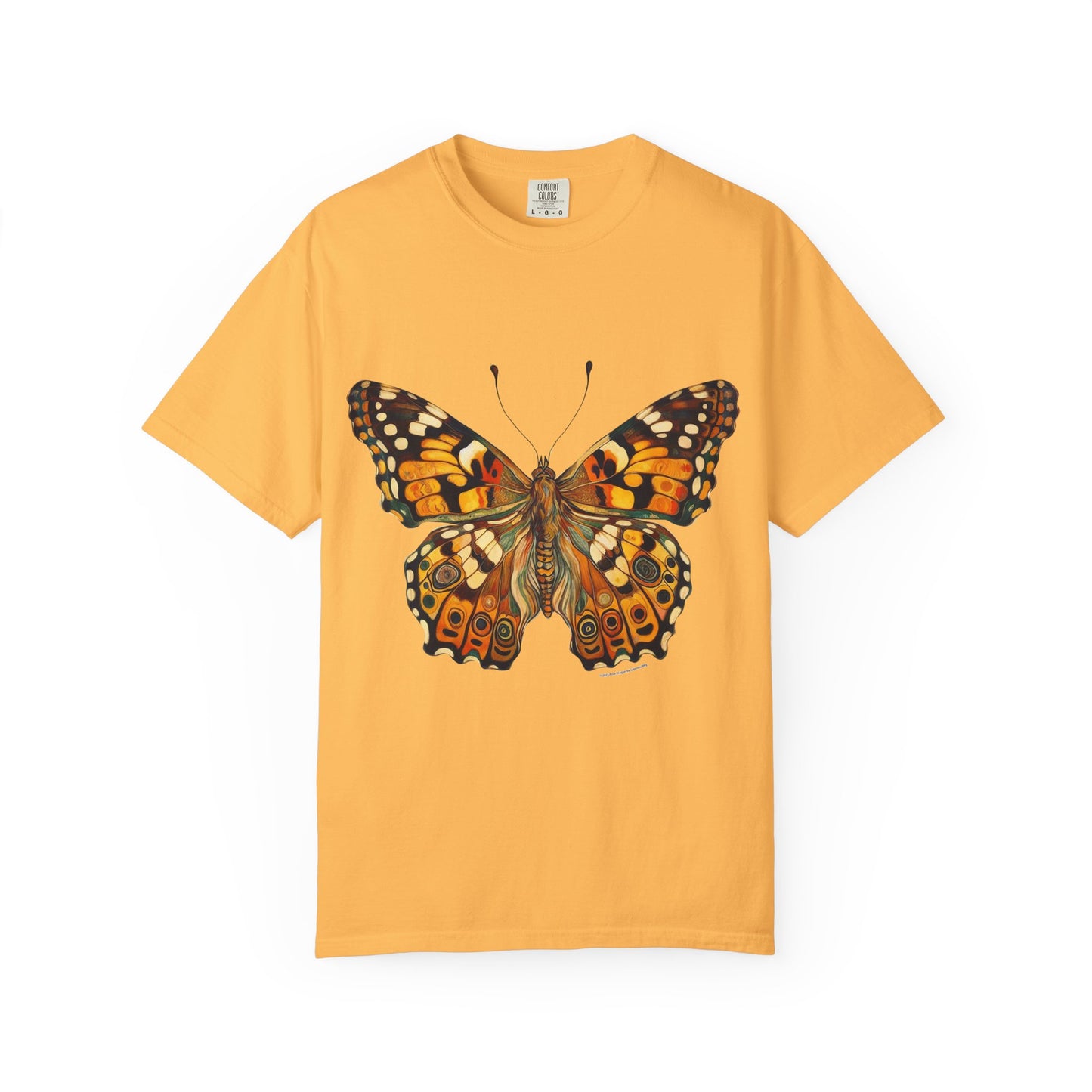 Butterfly Rose Dragon Art by GooRooV Mfg. Unisex Garment-Dyed T-shirt, Boho Style Shirt, Eco-Friendly Clothing, Perfect Gift for Her