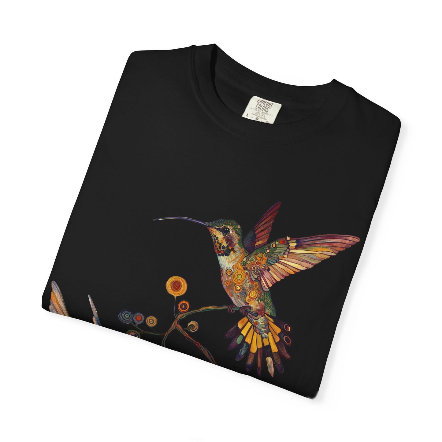 Floral Hummingbird T-Shirt, Nature Lover Gift, Unisex Graphic Tee, Summer Style, Outdoor Adventure Wear, Eco-friendly Fashion