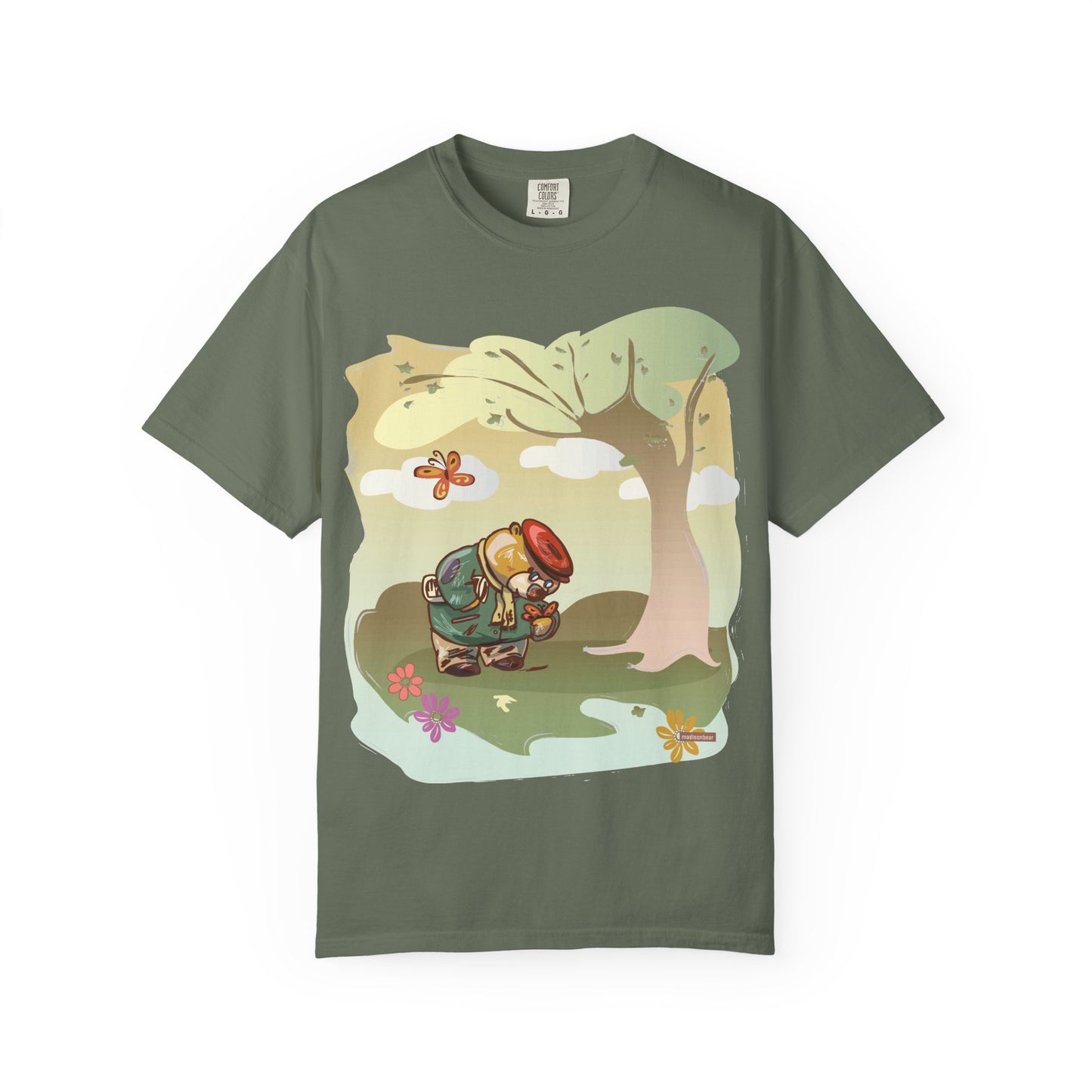 Madison Bear Going for A Walk in the Forest T-Shirt, Gift for Nature Lovers, Casual Everyday Wear, Earth Day Celebration