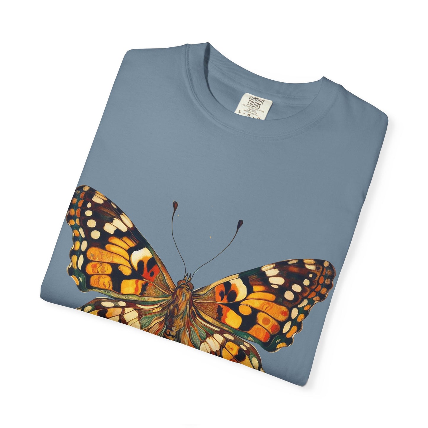 Butterfly Rose Dragon Art by GooRooV Mfg. Unisex Garment-Dyed T-shirt, Boho Style Shirt, Eco-Friendly Clothing, Perfect Gift for Her
