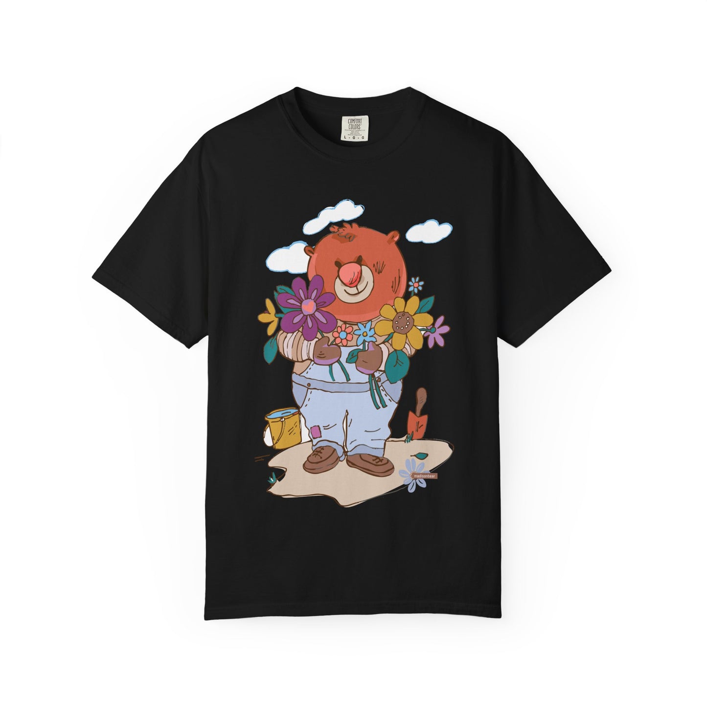 Madison Bear Gardening T-Shirt, Cute Bear Shirt, Botanical Garden Gift, Plant Lover Tee, Nature Shirt