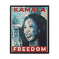 Kamala for Freedom: Matte Canvas, Framed (Multi-color)