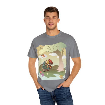 Whimsical Nature T-shirt, Unisex Garment-Dyed Tee, Nature Lover Gift, Spring & Summer Wear, Casual Everyday Style, Eco-Friendly Apparel