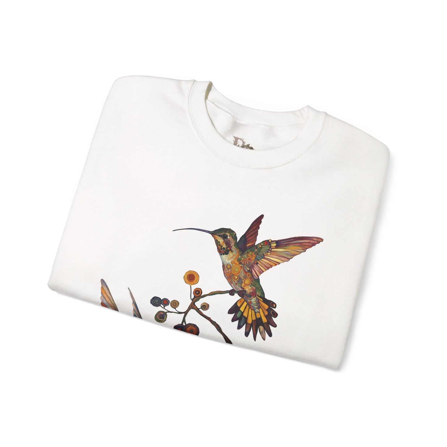 Colorful Hummingbird Sweatshirt, Cozy Sweatshirt Gift for Nature Lovers, Unisex Crewneck, Spring Fashion, Eco-Friendly Apparel