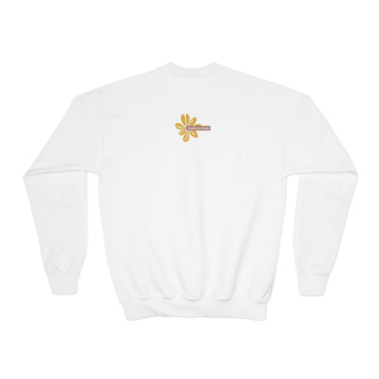 Kid's Madison Bear, Cute Tennis Bear Youth Crewneck Sweatshirt | Fun Sports Apparel for Kids | Perfect for Birthdays