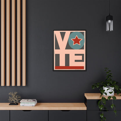 VOTE: Matte Canvas, Framed (Multi-color)