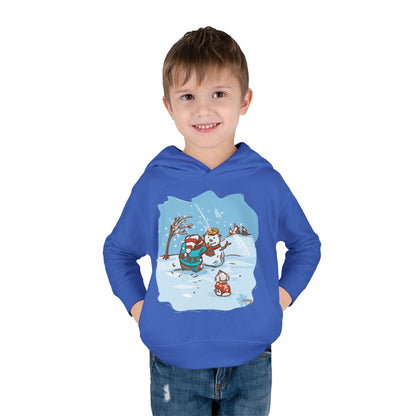 Kid's Madison Bear Whimsical Winter Toddler Hoodie with Snowman Design, Cute Pullover for Kids, Holiday Gift, Cozy Winter Wear, Festive Outfit