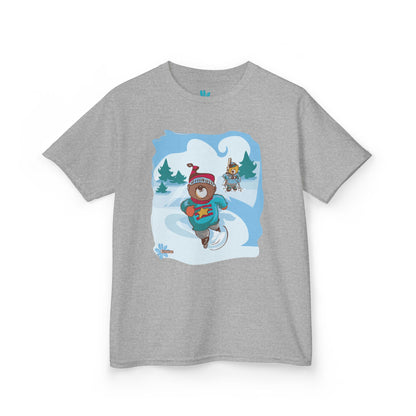 Snow Day Kids Madison Bear TShirt - Cute Children's Graphic Tee, Winter Wonderland Children's Shirt, Kids Holiday Gift, Children's Bear