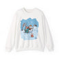 Madison Bear Whimsical Snowman Crewneck Sweatshirt - Cozy Holiday Gift, Unisex Winter Apparel, Cute Christmas Sweater, Fun Winter Fashion