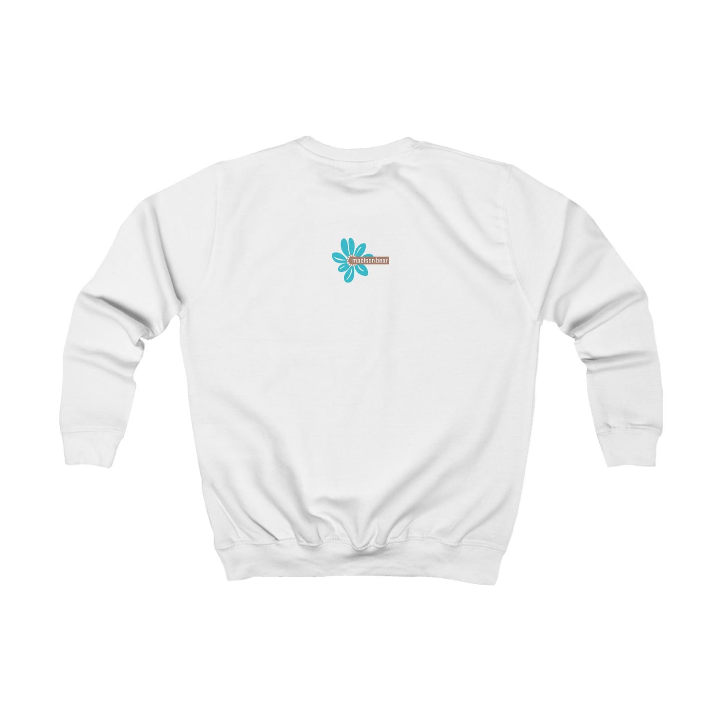 Kids Sweatshirt - Winter Fun- Madison Bear Design, Children's Winter Wonderland Pullover, Kids Fashion Clothing, Cute Animal Jumper, GooRooV