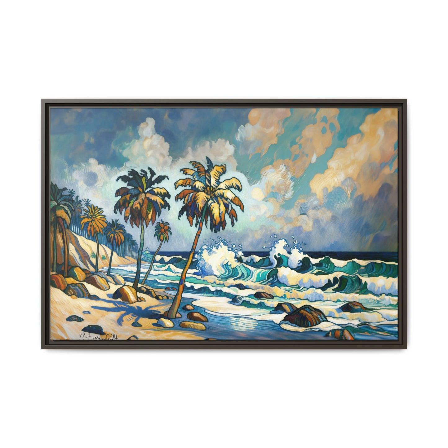 GooRooV Home in Laguna Beach California: Matte Canvas, Framed (Multi-color)