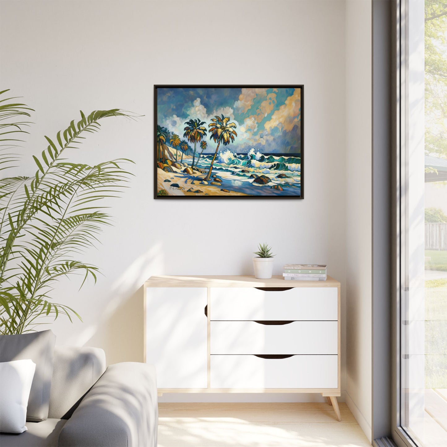 GooRooV Home in Laguna Beach California: Matte Canvas, Framed (Multi-color)