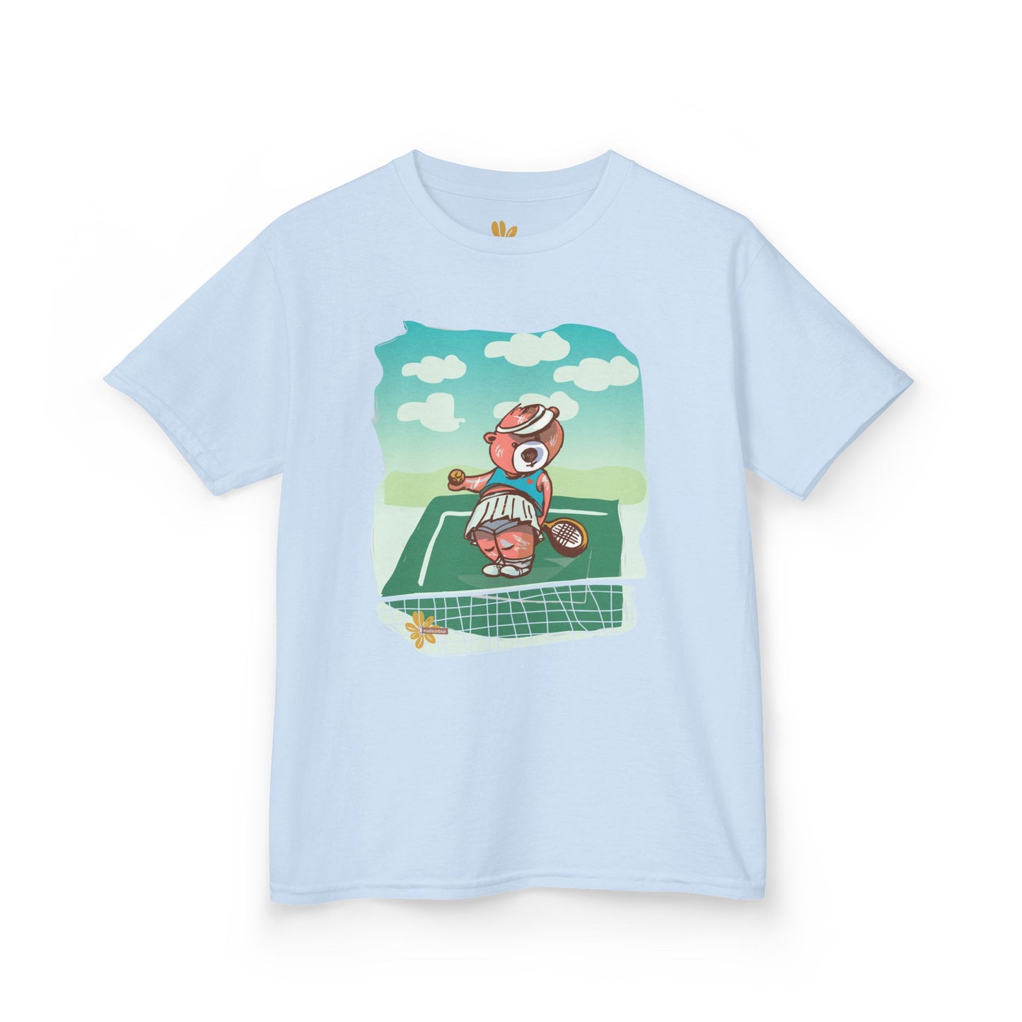 Madison Bear Tennis Anyone? Perfect for Summer Adventures, Birthday Gifts, Outdoor Fun, Eco-Friendly Wear, Cute Bear Shirt