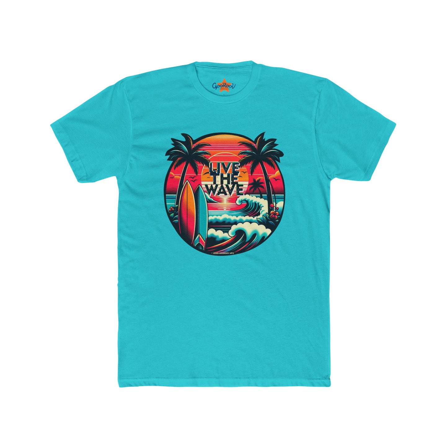 Live the Wave, Wave Rider T-Shirt, Surf Tee, Beach Lover Shirt, Ocean Vibes Top, Summer Graphic Tee