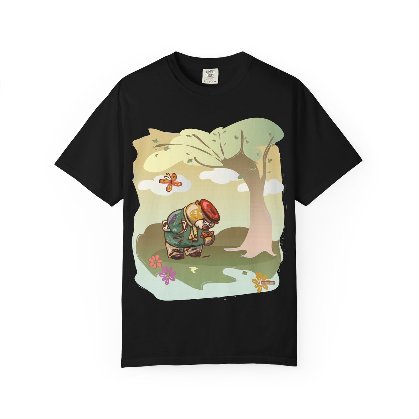 Madison Bear Going for A Walk in the Forest T-Shirt, Gift for Nature Lovers, Casual Everyday Wear, Earth Day Celebration