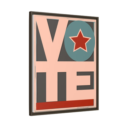 VOTE: Matte Canvas, Framed (Multi-color)